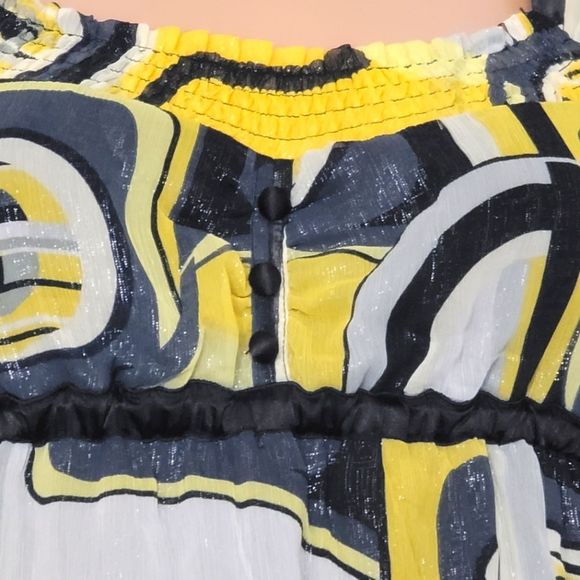 XOXO Black and Yellow Babydoll Top, Sz. Med. - Picture 5 of 9